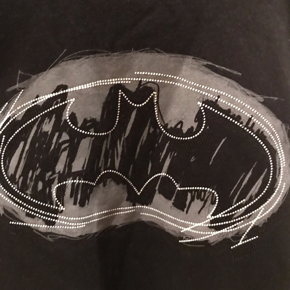 Batman Crewneck Black Sweater Sz L dark knight dc